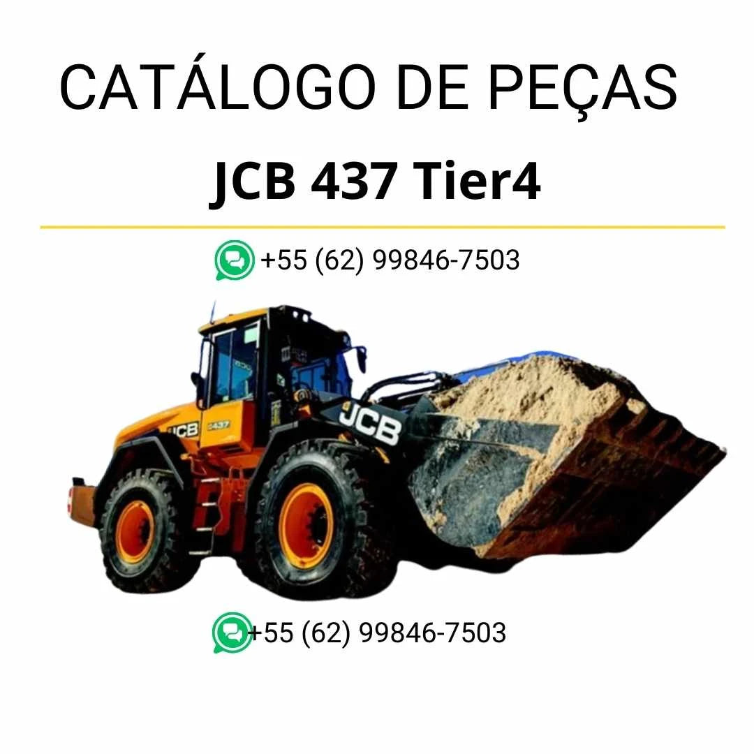 Catálogo de peças JCB 437 Tier 4 em PDF com diagramas detalhados e lista completa de componentes do carregador de rodas