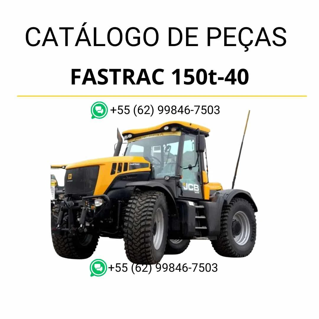 Catálogo de peças JCB Fastrac 150t em PDF com diagramas ilustrados e identificação completa de componentes originais