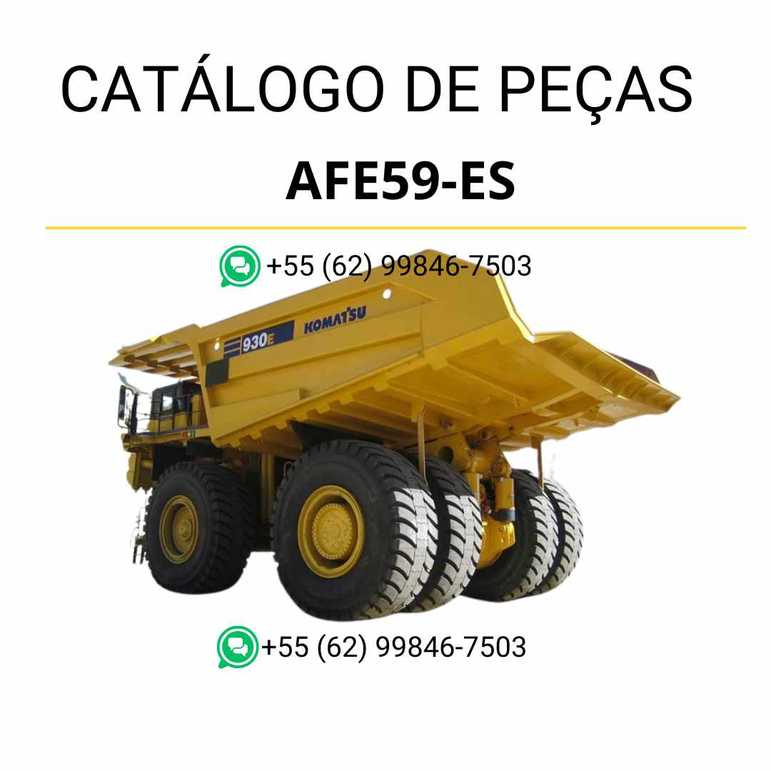 Catálogo de peças Komatsu 930E-4 em PDF, com detalhamento técnico por sistemas e referência original dos componentes do caminhão basculante