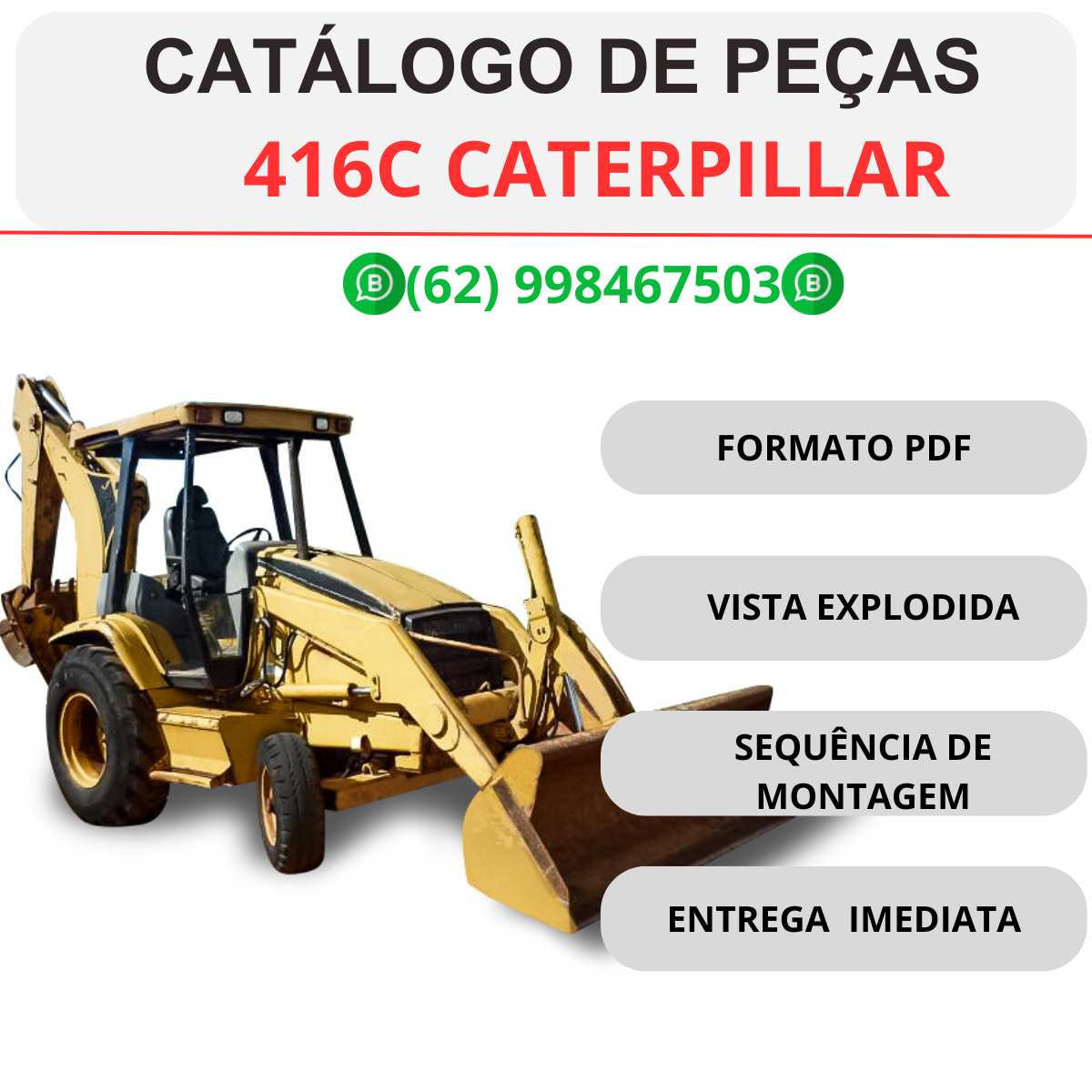 CATALOGO DE PEÇAS CATERPILLAR - 416C - RETROESCAVADEIRA - EM PDF
