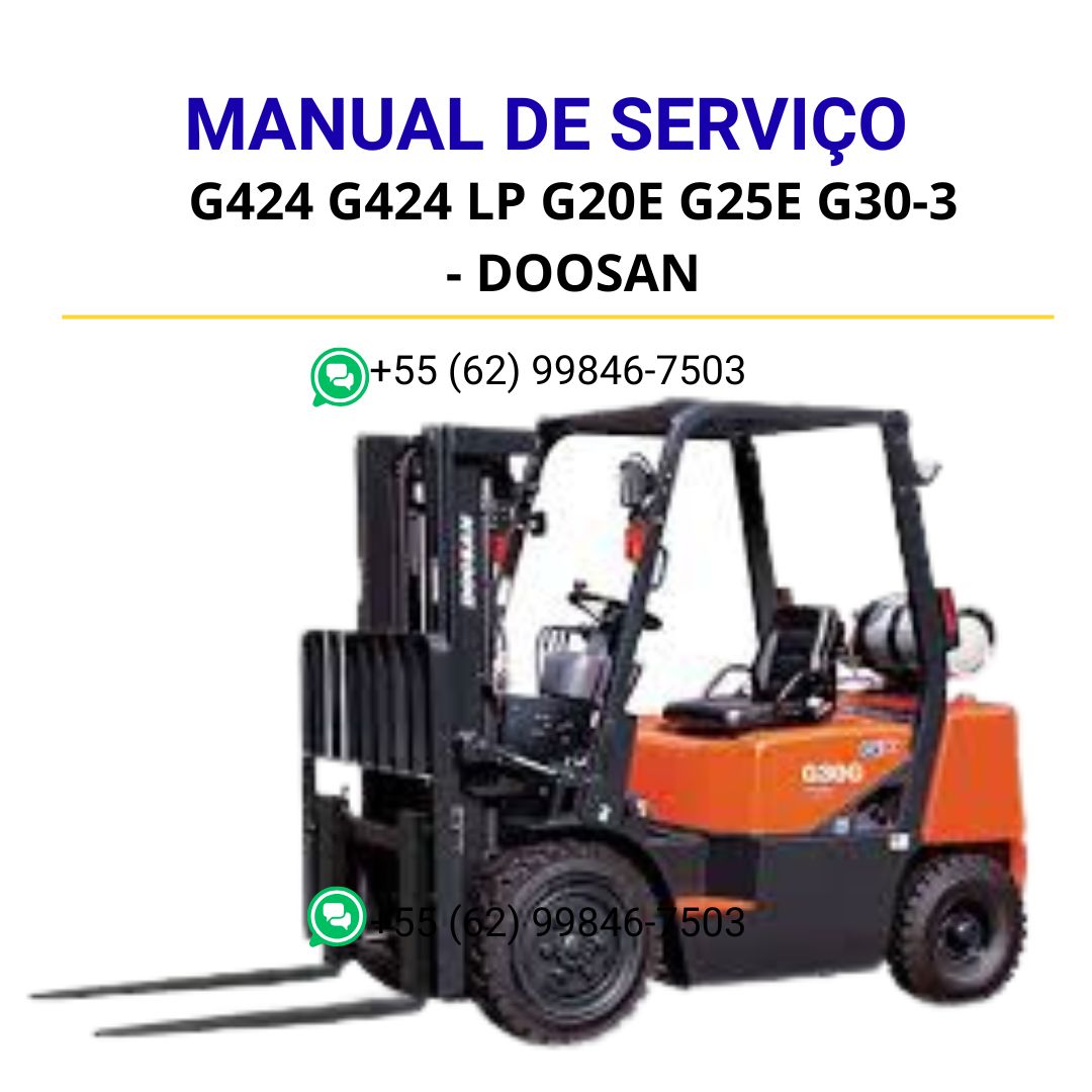 MANUAL DE SERVIÇOS DE OFICINA PDF MOTOR G424 G424 LP G20E G25E G30-3 - DOOSAN