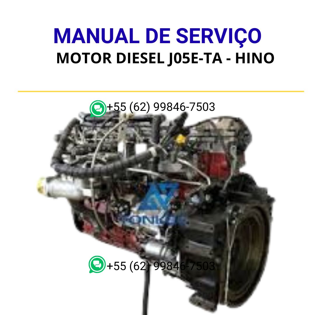 MANUAL DE SERVIÇOS DE OFICINA PDF MOTOR DIESEL J05E-TA - HINO