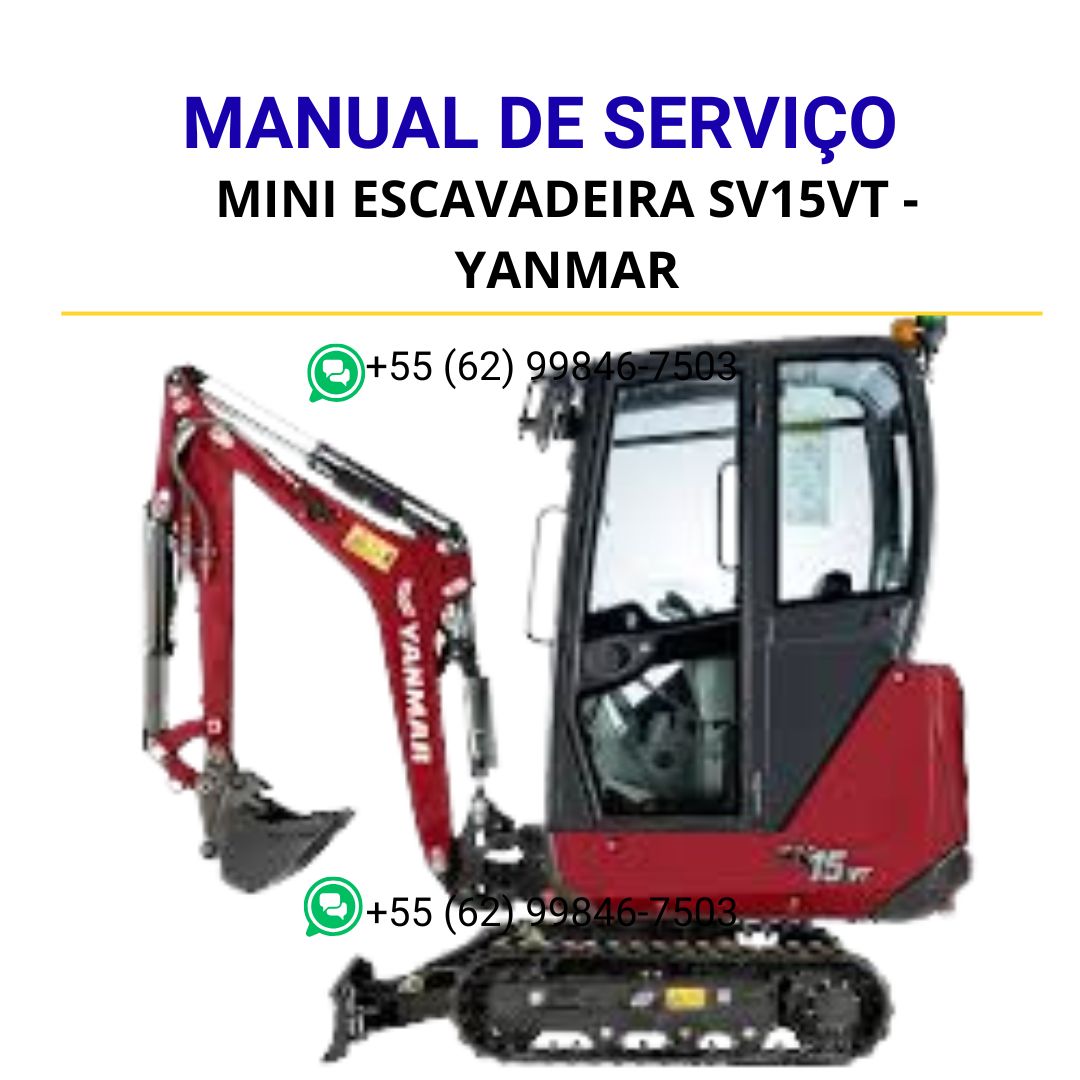 MANUAL DE SERVIÇOS DE OFICINA PDF MINI ESCAVADEIRA SV15VT - YANMAR