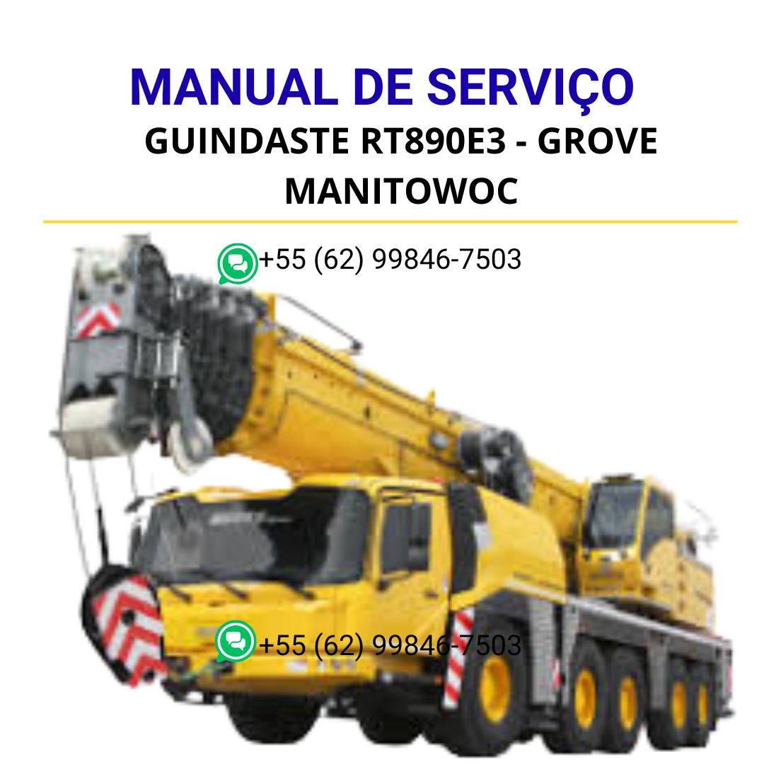 MANUAL DE SERVIÇOS DE OFICINA PDF GUINDASTE RT890E3 - GROVE MANITOWOC