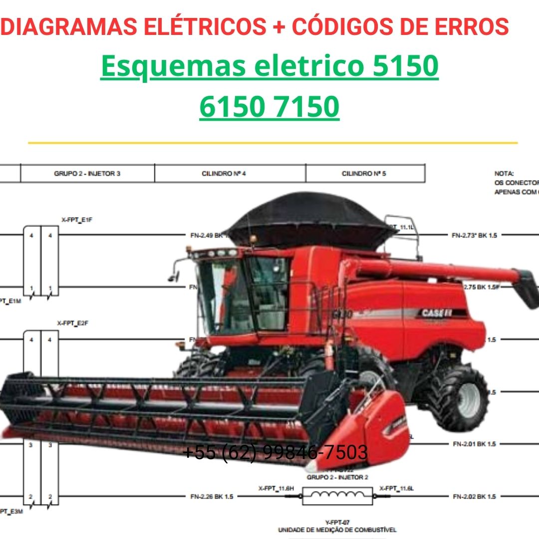 Esquemas eletrico 5150 6150 7150 Diagramas + codigos de falhas Colheitadeiras