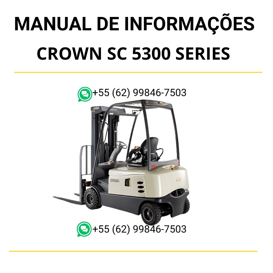 MANUAL DE MANUTENÇÃO PDF EMPILHADEIRA SC 5300 SERIES - CROWN
