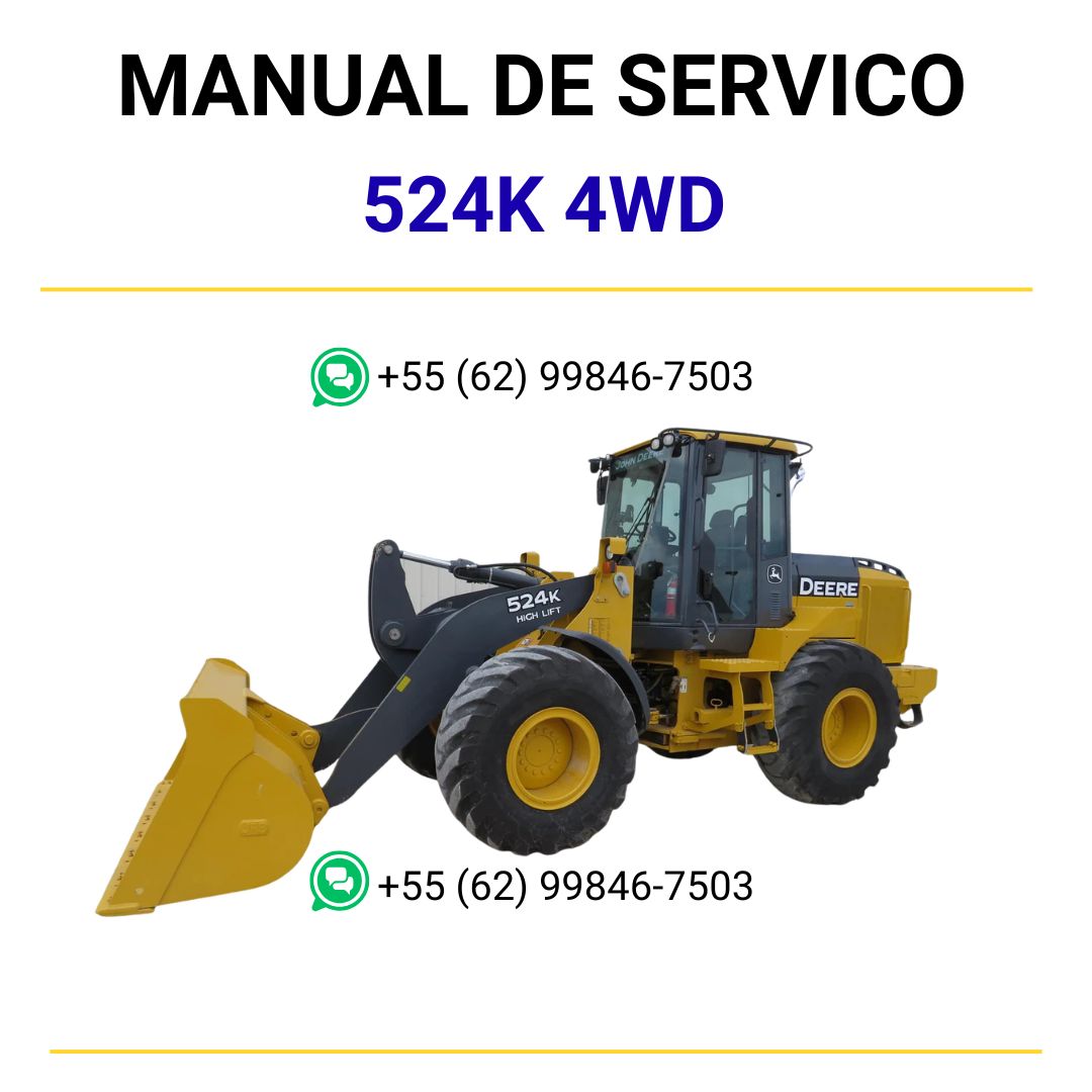 MANUAL ELÉTRICO HIDRÁULICO JOHN DEERE - 524K 4WD - CARREGADEIRA