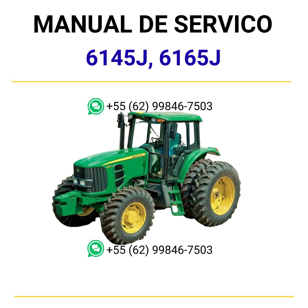 MANUAL ELÉTRICO HIDRÁULICO JOHN DEERE - 6145J, 6165J, 6180J, 6205J - TRATOR