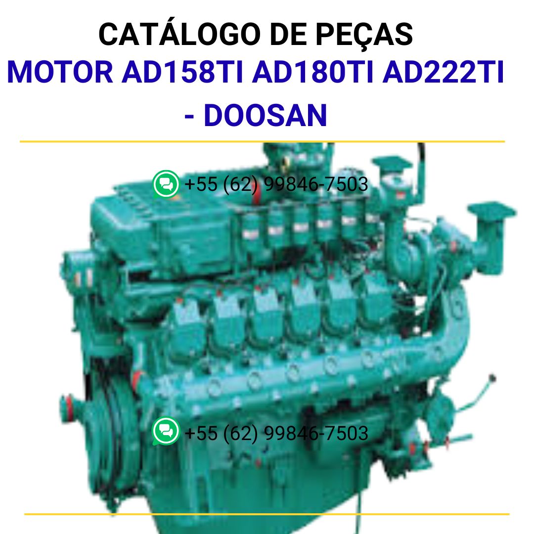 CATALOGO DE PEÇAS PDF MOTOR AD158TI AD180TI AD222TI - DOOSAN