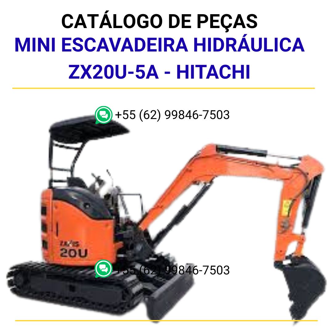 CATALOGO DE PEÇAS PDF MINI ESCAVADEIRA HIDRÁULICA ZX20U-5A - HITACHI