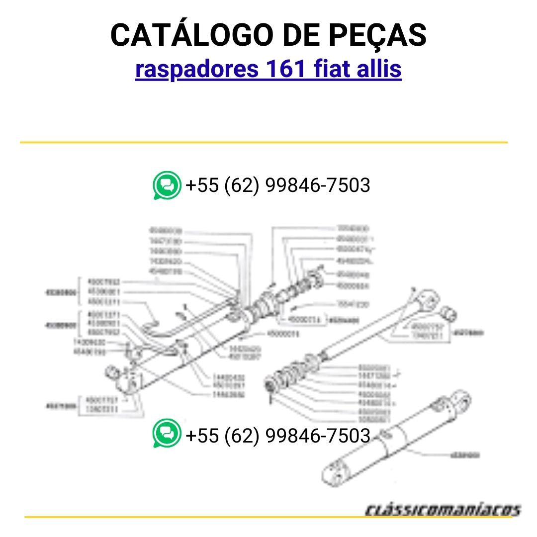 catalago de pecas raspadores 161 fiat allis