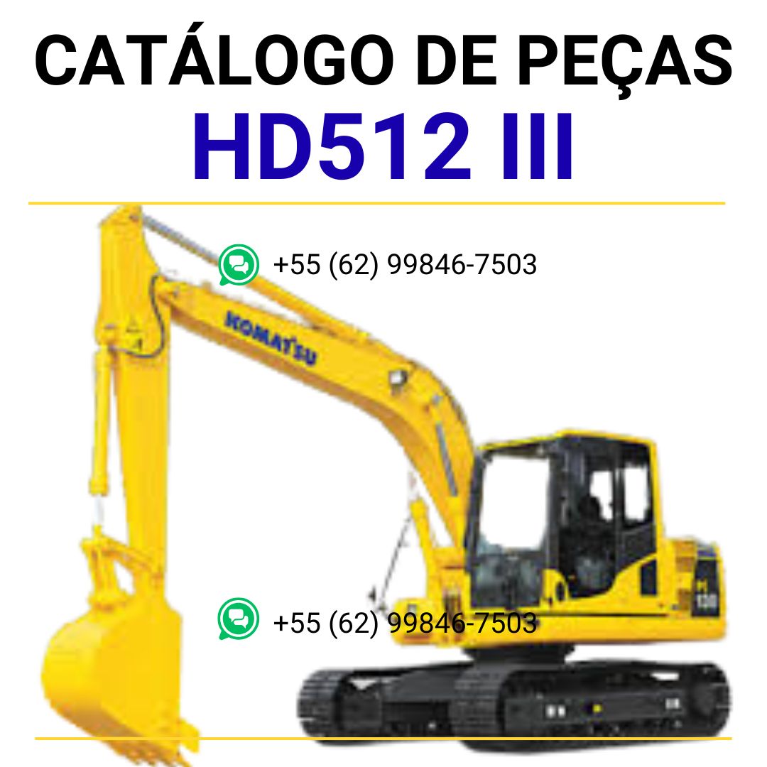 CATALOGO DE PEÇAS PDF ESCAVADEIRA HD512 III - KATO