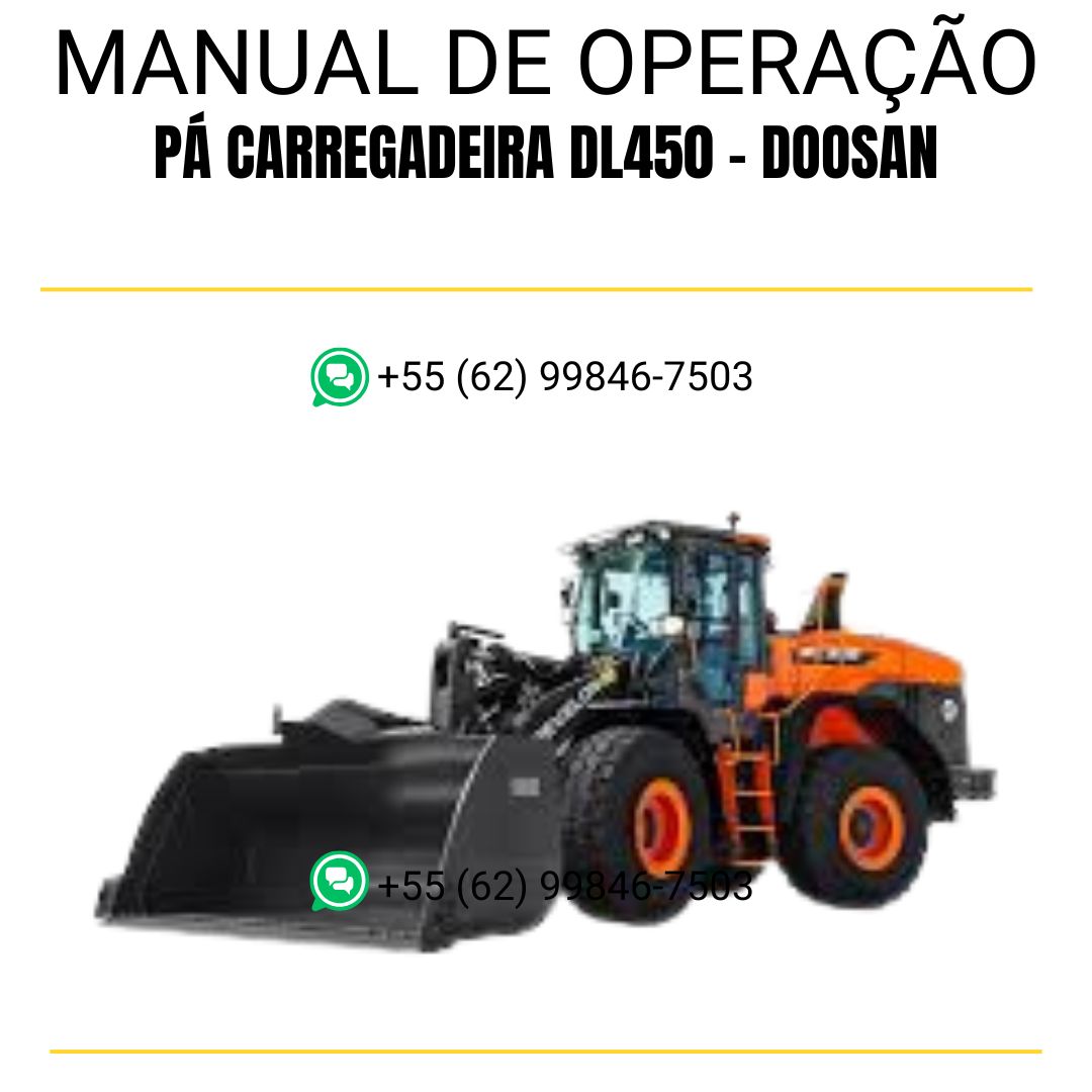MANUAL DE OPERAÇÃO E MANUTENÇÃO PDF PÁ CARREGADEIRA DL450 - DOOSAN