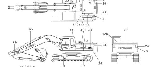 Catalogo De Pecas Escavadeira Hyundai - R220lc-7 - (ingles)