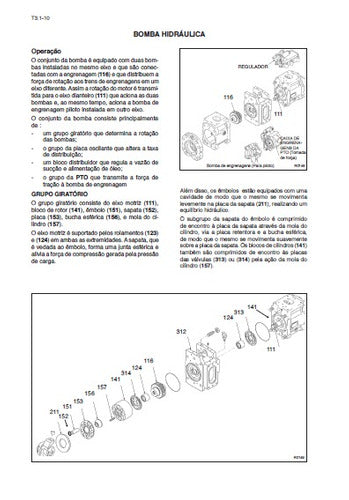 Manual de Serviço Escavadeira Case CX220B - conteúdo técnico