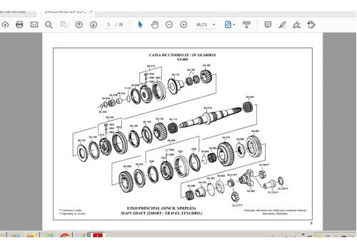 Catálogo de Peças Câmbio ZF 5 Marchas Mercedes 1620/1721/1418