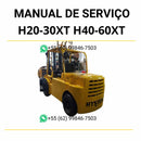 Manual de diagnóstico e solução Hyster H2.0-3.0XT e H40-60XT em PDF com procedimentos técnicos e instruções de reparo detalhadas.