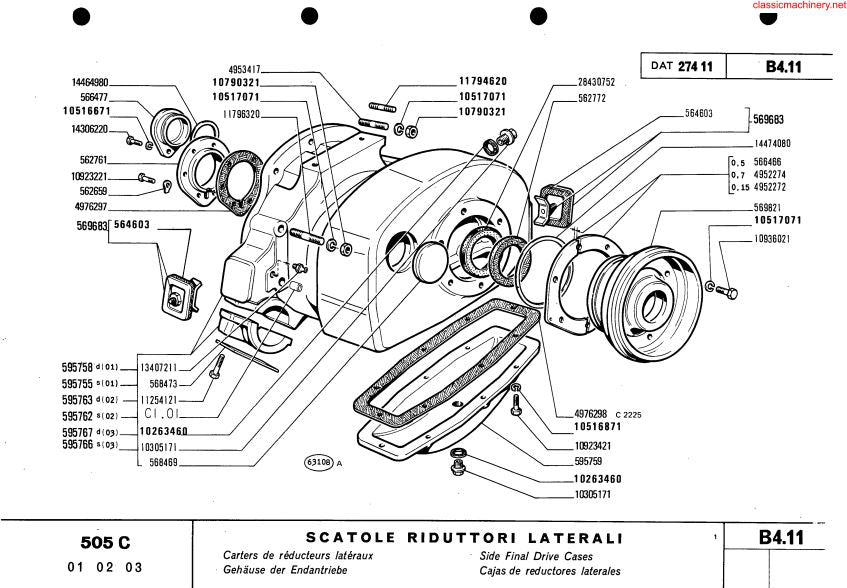 catalago de pecas series 505C fiat allis