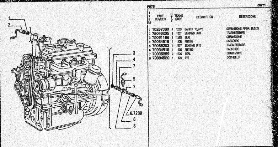 catalago de pecas retroescavadeira FR7B fiat allis