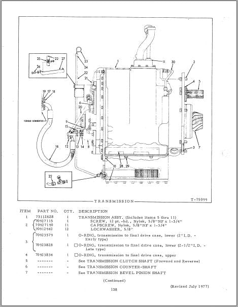 catalago de pecas Trator sobre esteiras 21B fiat allis
