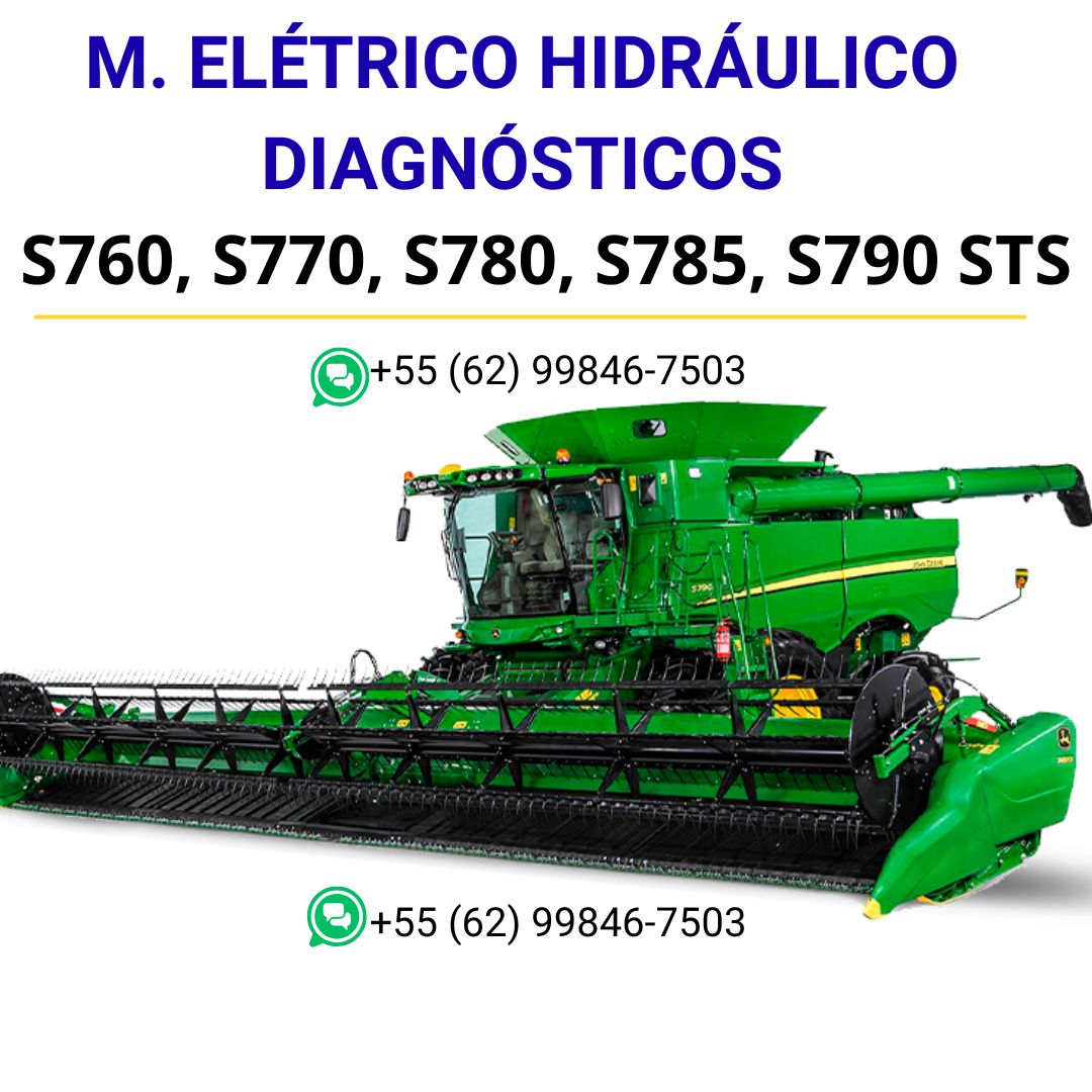 Manual Eletrico Hidraulico Dianosticos S760, S770, S780, S785, S790 STS John Deere Colhietadeiras