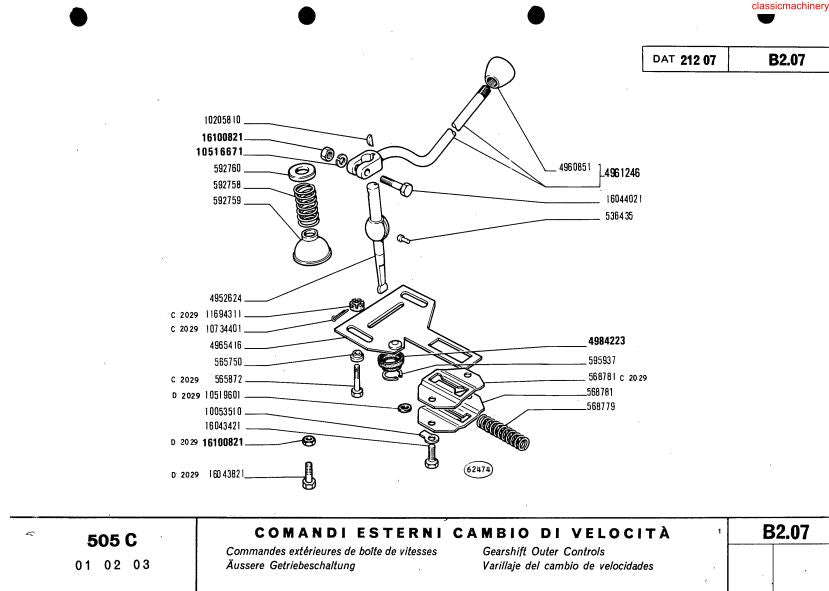 catalago de pecas series 505C fiat allis