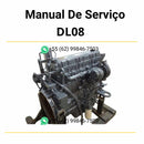 Manuais de serviço em PDF do motor diesel Doosan DL08 com instruções técnicas completas para reparo, manutenção detalhada e ajustes profissionais