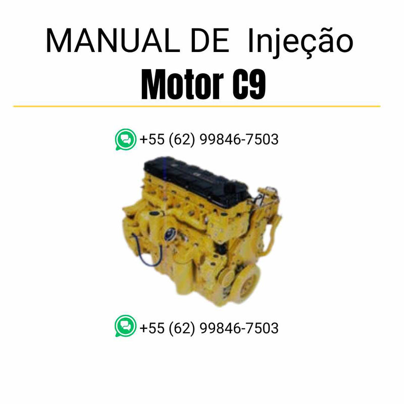 Manual em PDF do sistema de injeção do motor Caterpillar C9, com instruções técnicas para diagnóstico e manutenção avançada
