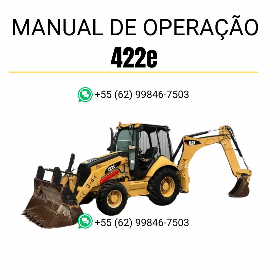 Manual de operação e manutenção Caterpillar 422E Retroescavadeira em PDF com instruções detalhadas de uso, ajustes e segurança.