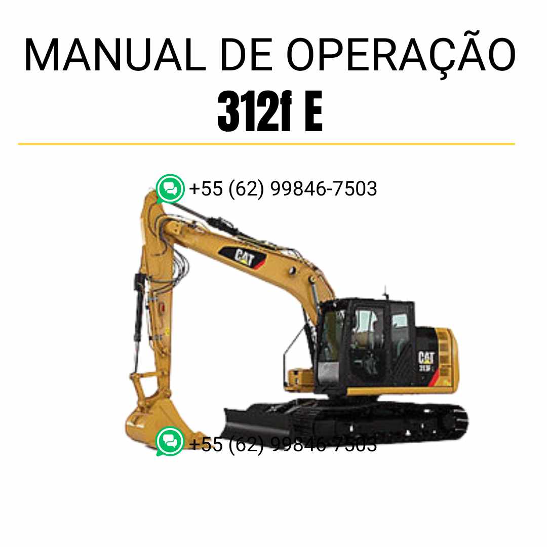 Manual em PDF de operação e manutenção das escavadeiras Caterpillar 312F e 313F, com instruções técnicas detalhadas