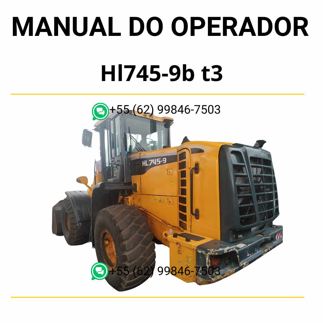 Manual do operador Hyundai HL745-9B (T3) pá carregadeira em PDF com instruções detalhadas de operação, segurança e manutenção preventiva