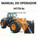 Manual do operador Hyundai HL770-9S pá carregadeira em PDF com guia de operação, orientações de segurança e manutenção detalhada