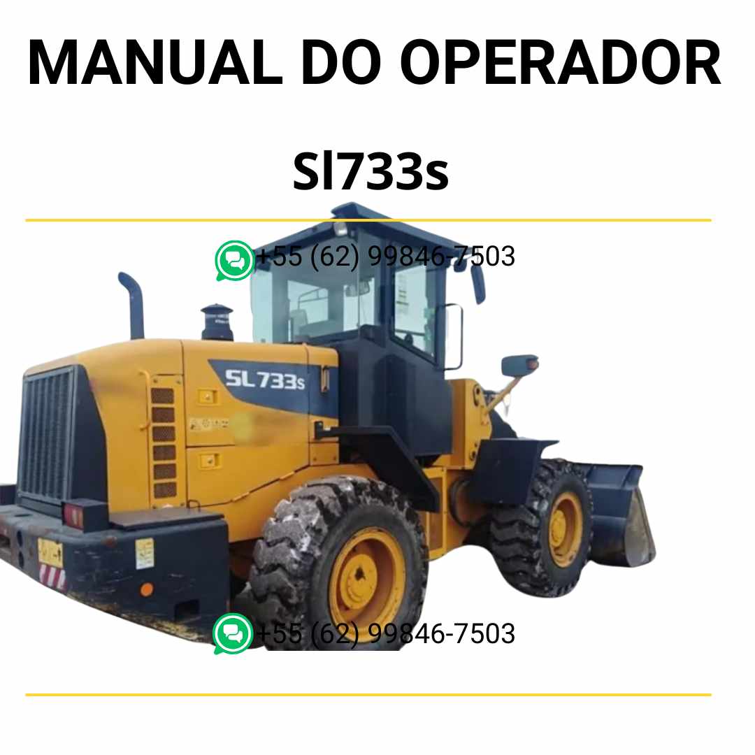 Manual do operador Hyundai SL733S pá carregadeira em PDF, guia completo de operação com instruções detalhadas e recomendações de segurança