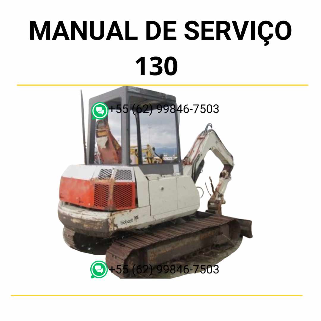 Manual de serviço Bobcat 130 em PDF com instruções detalhadas de manutenção, diagramas hidráulicos e procedimentos de reparo completos