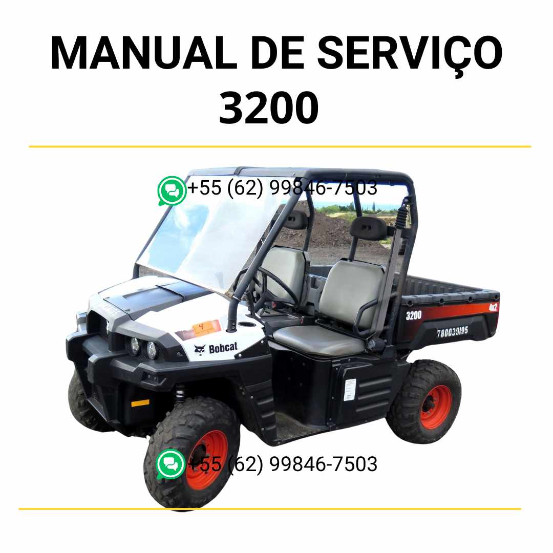 Manual de serviço Bobcat 3200 em PDF com instruções completas para manutenção e reparos do veículo utilitário.