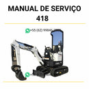 Manual de serviço Bobcat 418 em PDF com instruções detalhadas de manutenção, diagramas hidráulicos e guia técnico completo para reparos