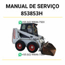 Manual de serviço Bobcat 853 e 853H em PDF com diagramas técnicos, instruções detalhadas e guia completo de manutenção hidráulica