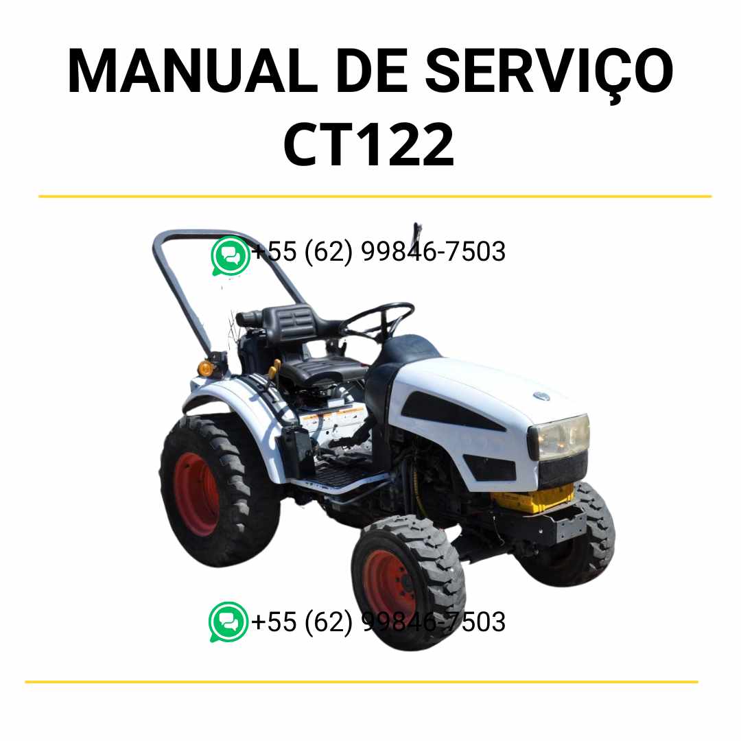 Manual de serviço Bobcat CT122 trator compacto em PDF com guia completo de manutenção, reparos técnicos e ilustrações detalhadas
