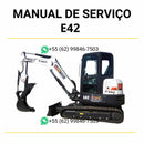 Manual de serviço Bobcat E42 em PDF com diagramas técnicos e procedimentos detalhados de manutenção do escavador compacto.