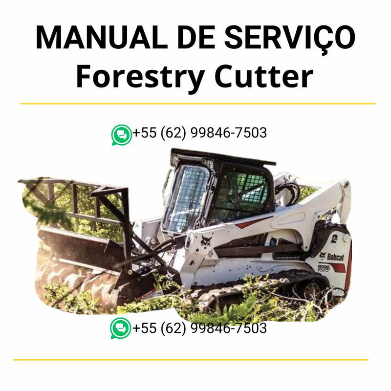 Manual de serviço Bobcat Forestry Cutter em PDF, guia técnico completo com instruções detalhadas de manutenção, operação e segurança