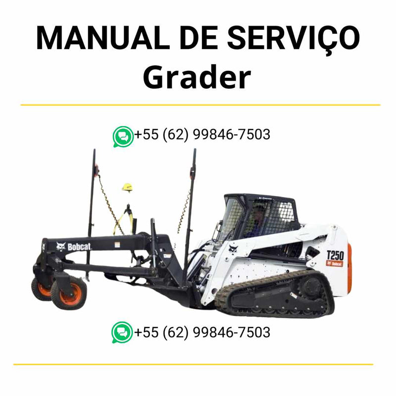 Manual de serviço Bobcat Grader em PDF, guia completo de manutenção com instruções técnicas detalhadas e ilustrações para operação segura