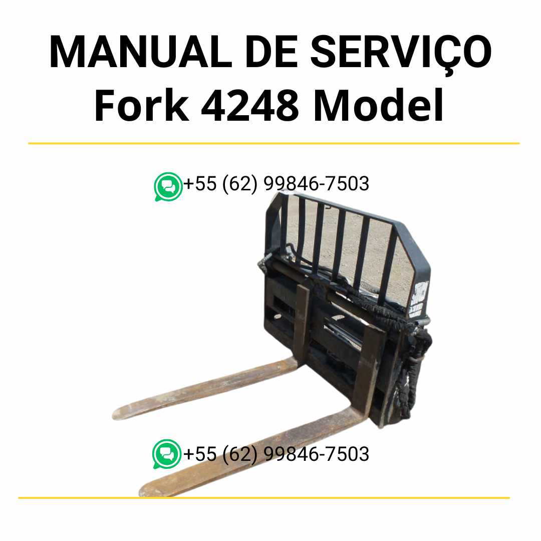Manual de serviço Bobcat Hydraulic Pallet Fork modelos 42 e 48 em PDF, guia completo de manutenção com instruções detalhadas e ilustrações técnicas