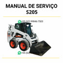 Manual de serviço Bobcat S205 em PDF para mini carregadeira, guia técnico detalhado com orientações completas de manutenção e reparo