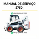 Manual de serviço Bobcat S750 em PDF para mini carregadeira, guia técnico completo com instruções de reparo e manutenção detalhada