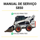 Manual de serviço Bobcat S850 em PDF para mini carregadeira, guia técnico completo com instruções detalhadas de manutenção e reparo