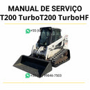 Manual de serviço Bobcat T200 Turbo e T200 Turbo HF para mini carregadeira em PDF, com orientações detalhadas de reparo e manutenção