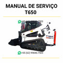 Manual de serviço Bobcat T650 mini carregadeira em PDF com guia técnico completo para manutenção, ajustes e reparos detalhados