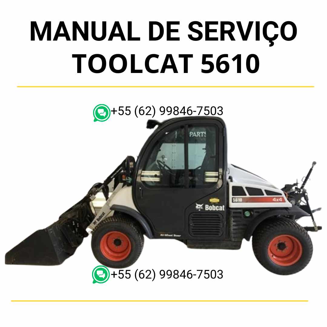 Manual de serviço Bobcat Toolcat 5610 veículo utilitário em PDF com guia completo de manutenção, reparos técnicos e instruções detalhadas