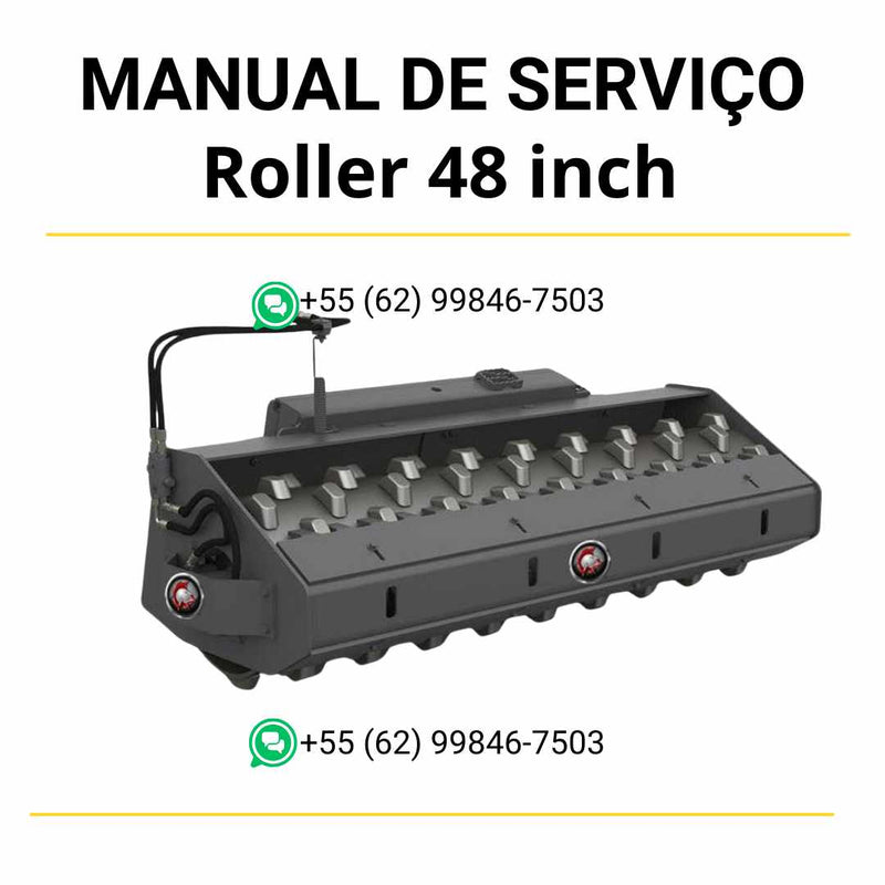 Manual de serviço Bobcat Vibratory Roller 48 inch em PDF com guia técnico detalhado para manutenção, reparos e ajustes de componentes