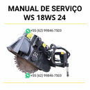 Manual de serviço Bobcat Wheel Saw WS18 e WS24 em PDF com instruções técnicas completas para manutenção, reparos e ajustes detalhados